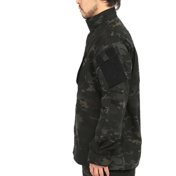 Black Camo BDU Combat Pants + Jacket Set 65/35 Poly/Cotton Rip
