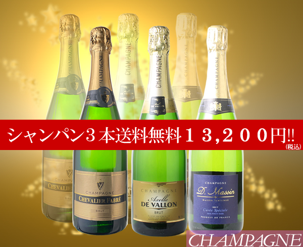 送料無料】ワインセット シャンパン 3本 セット プレゼント ギフト