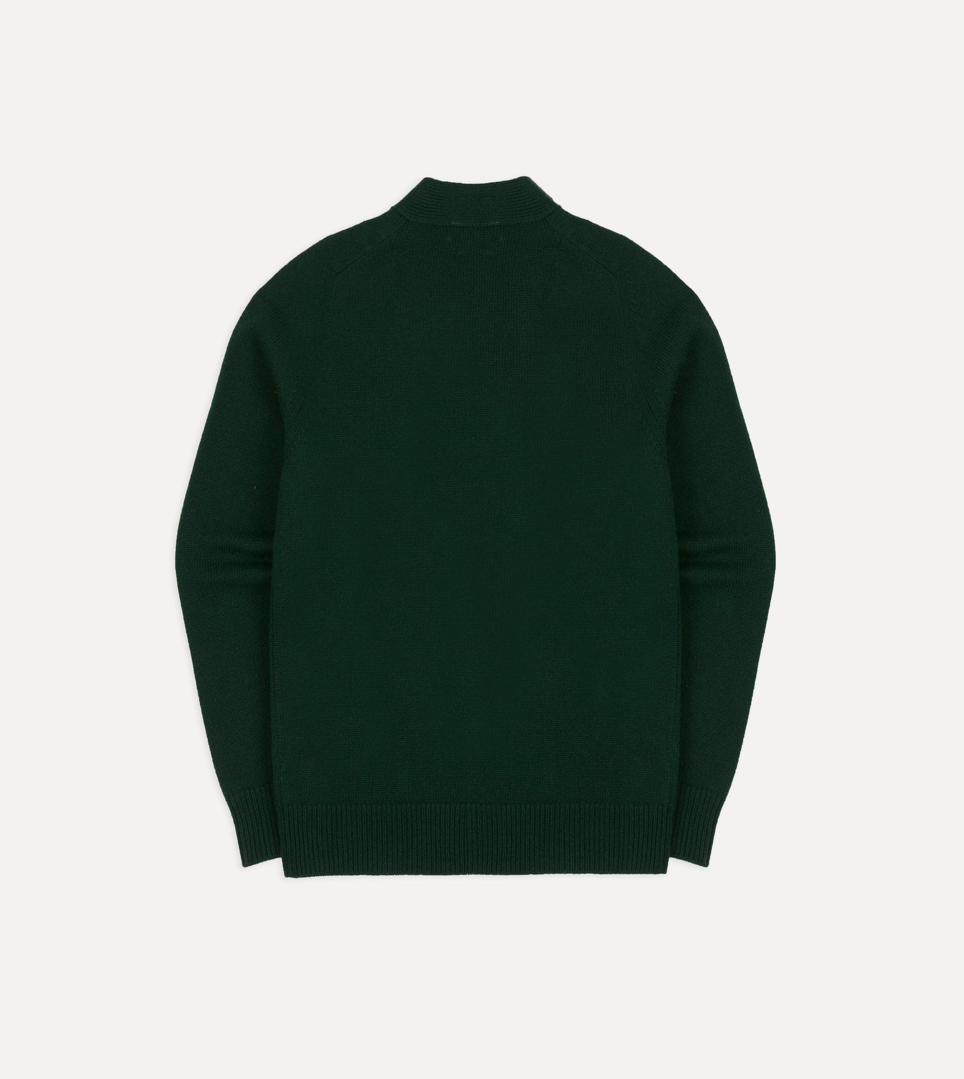 Dark Green Lambswool 6 Button Cardigan – Drakes