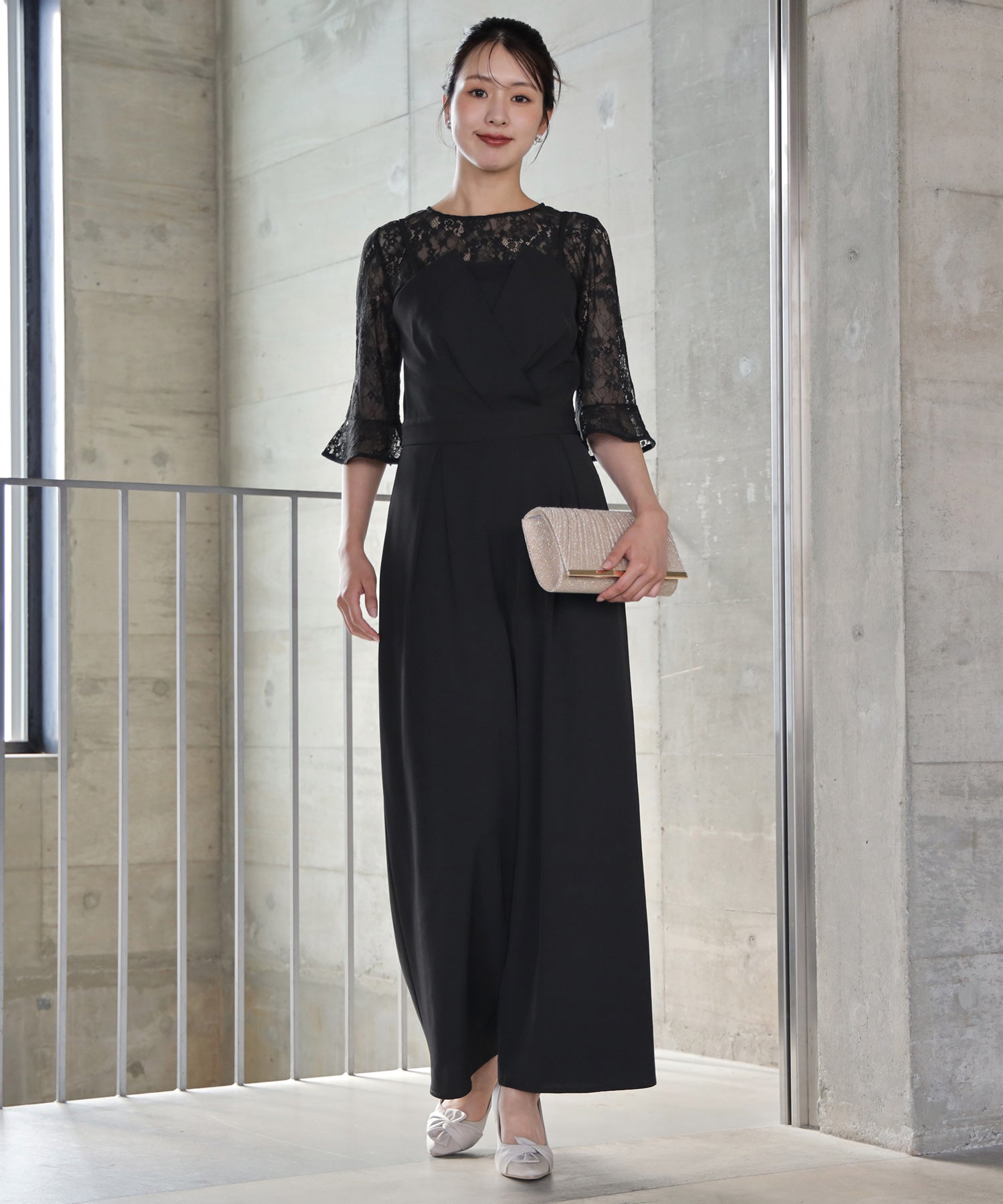 レースブラウス ジャンプスーツ セットアップ パンツドレス パーティー