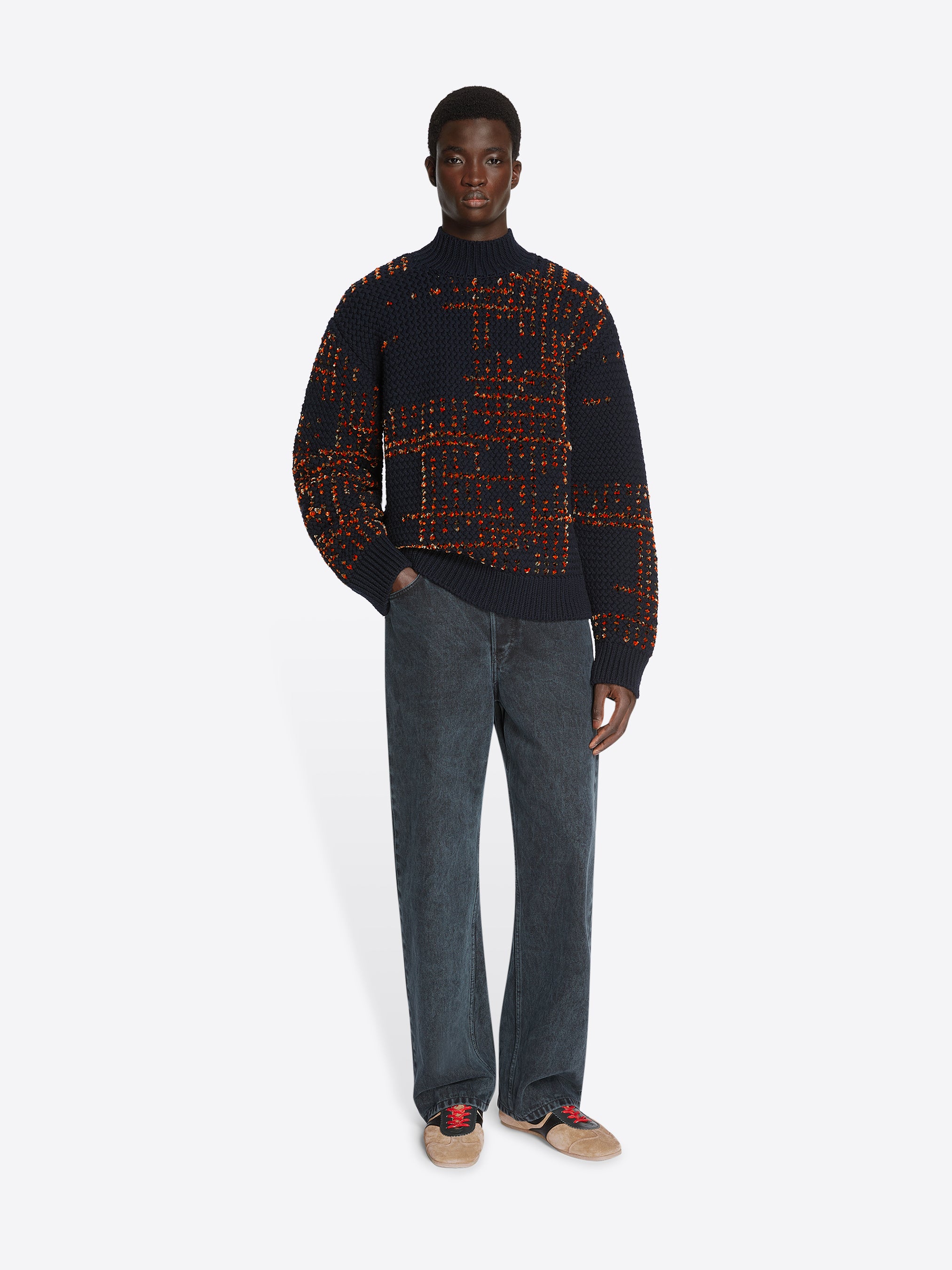 Jacquard wool sweater - Autumn-Winter Men | Dries Van Noten