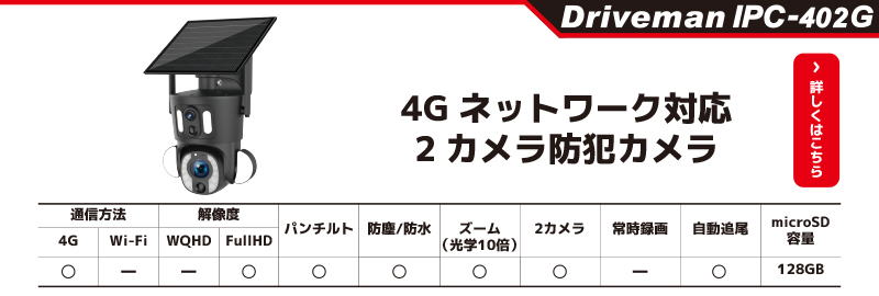 ソーラー充電式防犯カメラ