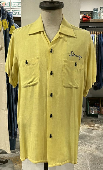 ボーリング [GR611] ボウリングシャツ ピン型ボタン 50s USA製 -古着屋