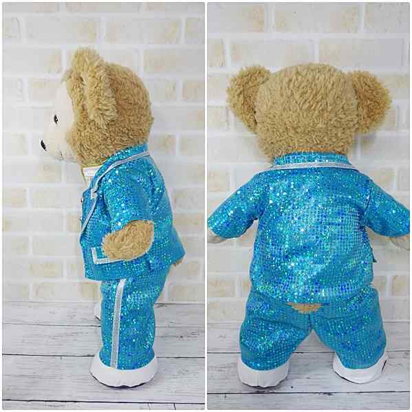 予約受付中】 ダッフィー 衣装 Sサイズ (身長43cm) 水色スーツ