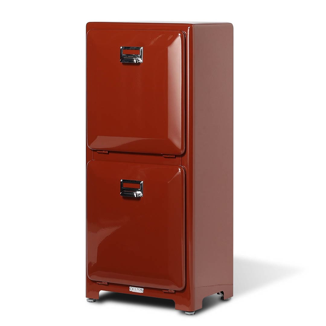 DULTON ONLINE SHOP | TRASH CAN DOUBLE DECKER BRICK BROWN(BRICK