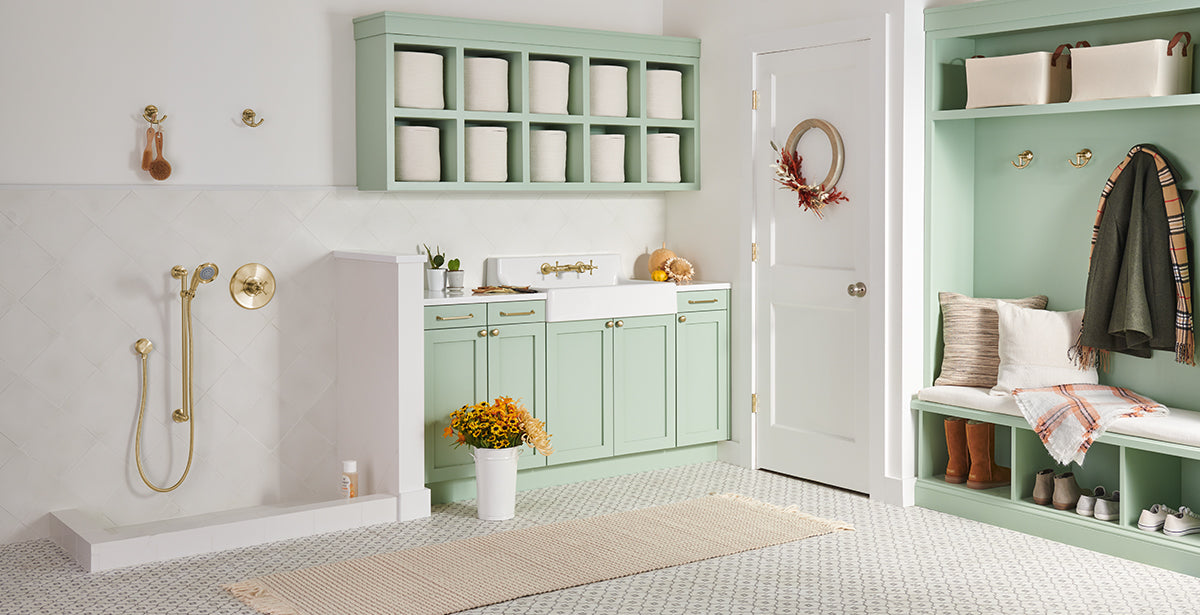 Oak Hill Laundry Room Satin Brass