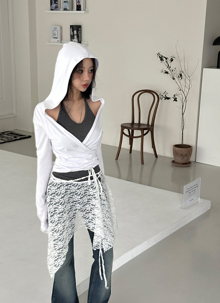 レイヤードレースラップスカート | レディースファッション通販 - DHOLIC