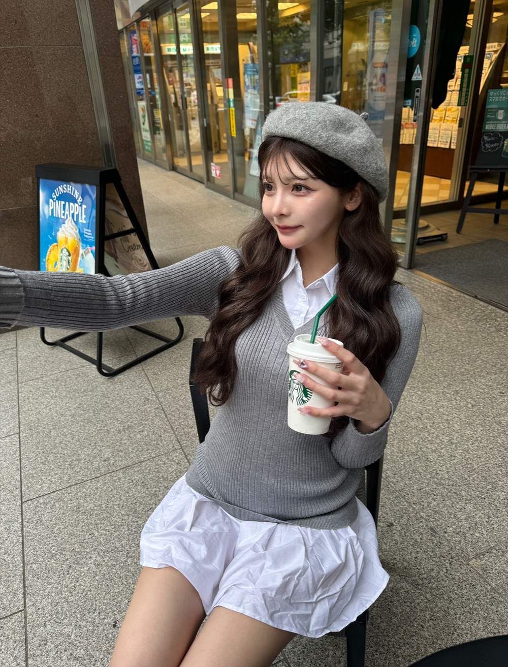 シャツレイヤード風ニットワンピース | レディースファッション通販