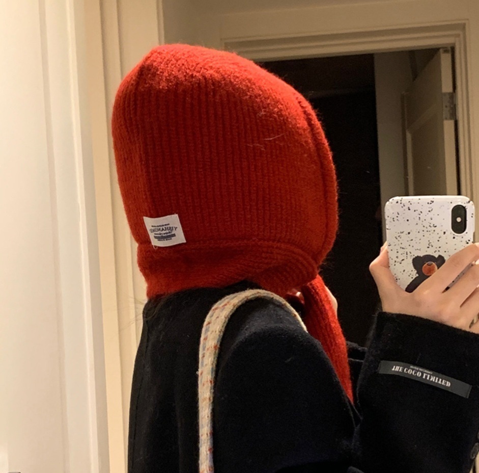 パッチリボンニットバラクラバ | レディースファッション通販 - DHOLIC