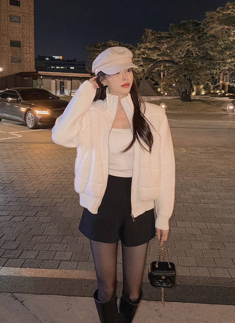 ニットエコファードッキングダウンジャンパー | レディース