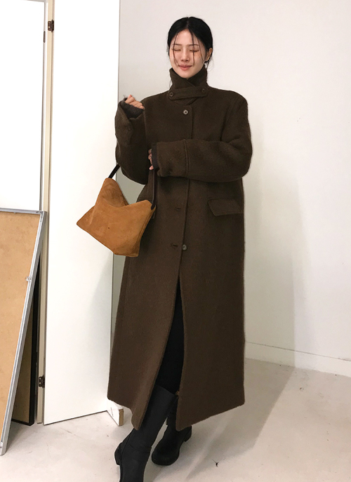 2WAYウールチンストラップロングコート | レディースファッション通販