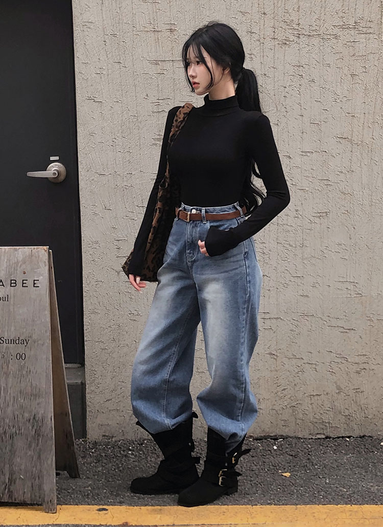 beidelli made]ストレッチタートルネックTシャツ | レディース