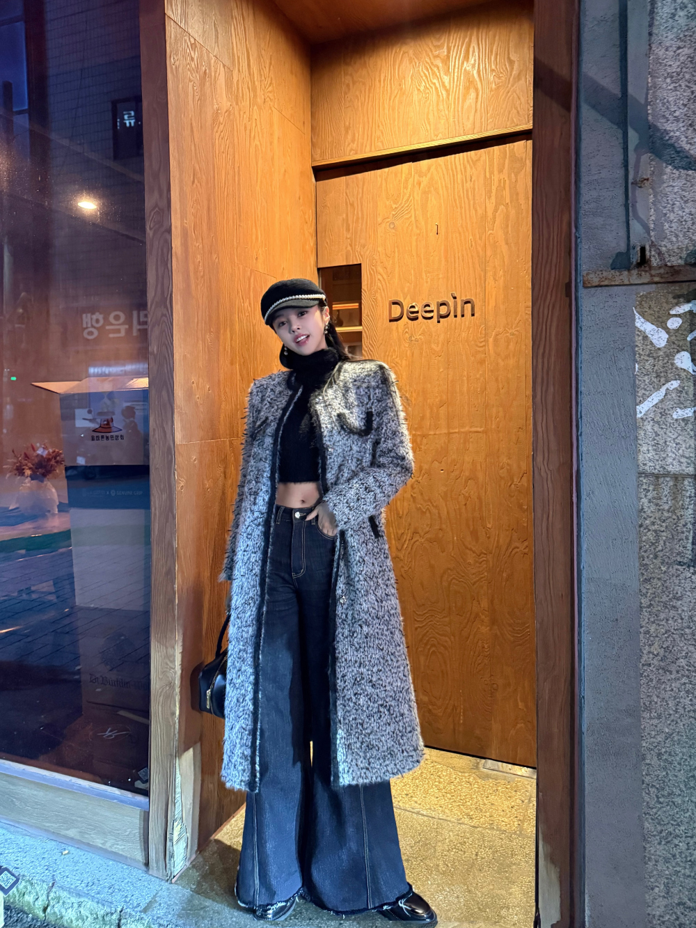 キルト裏地ツイードロングコート | レディースファッション通販 - DHOLIC