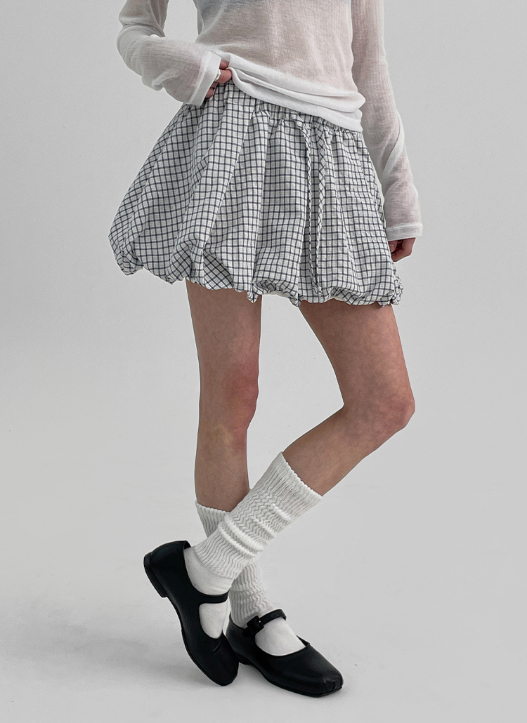 チェックバルーンスカート | レディースファッション通販 - DHOLIC