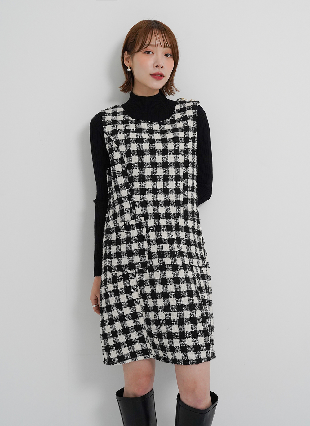 ハーフネックリブニット | レディースファッション通販 - DHOLIC