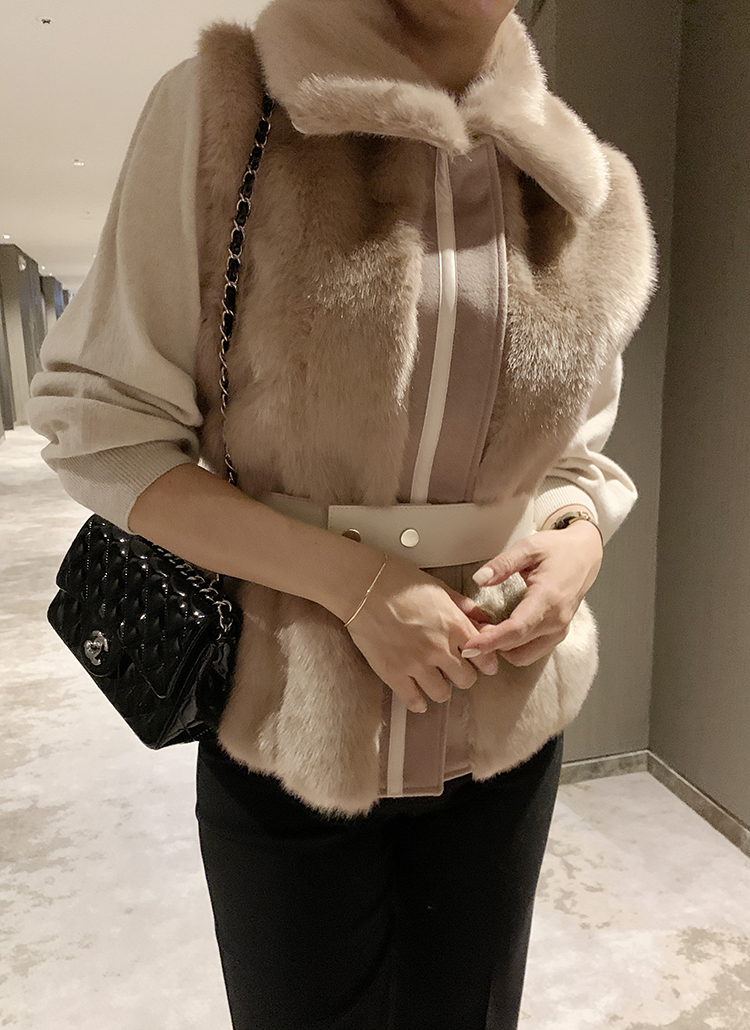 ベルト付フェイクファーベスト | レディースファッション通販 - DHOLIC