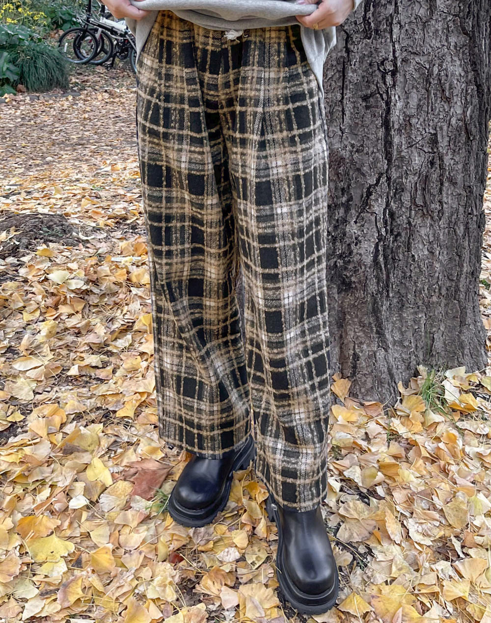 ウールチェックパンツ | レディースファッション通販 - DHOLIC
