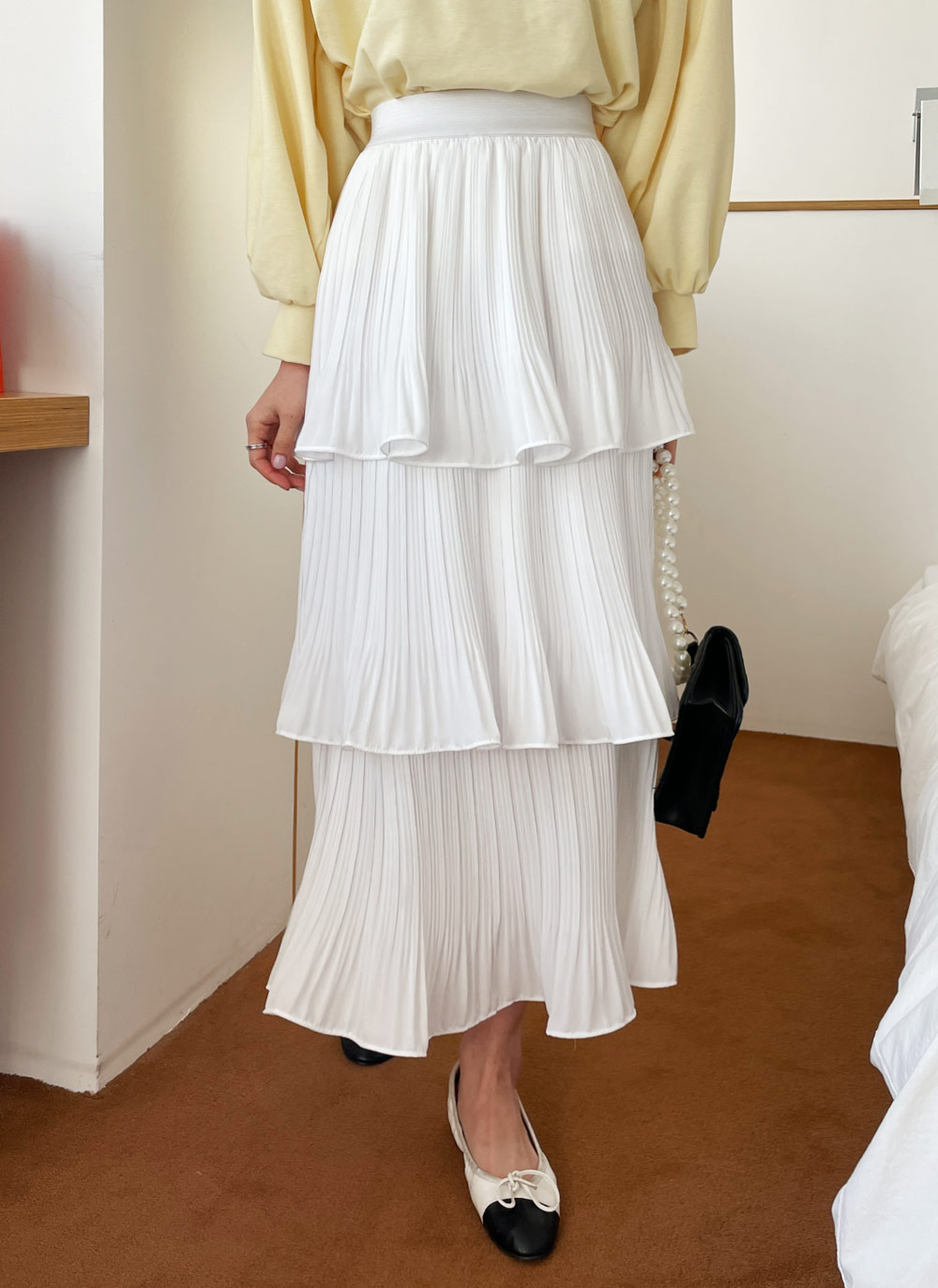 プリーツティアードスカート・全2色 | レディースファッション通販