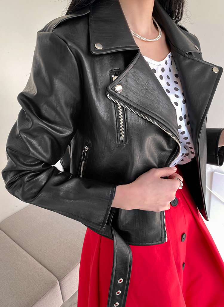 クロップドライダースジャケット | レディースファッション通販 - DHOLIC