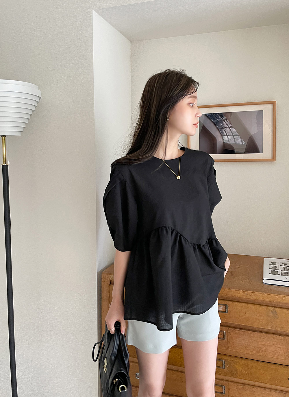 ウェーブペプラムブラウス・全2色 | レディースファッション通販 - DHOLIC