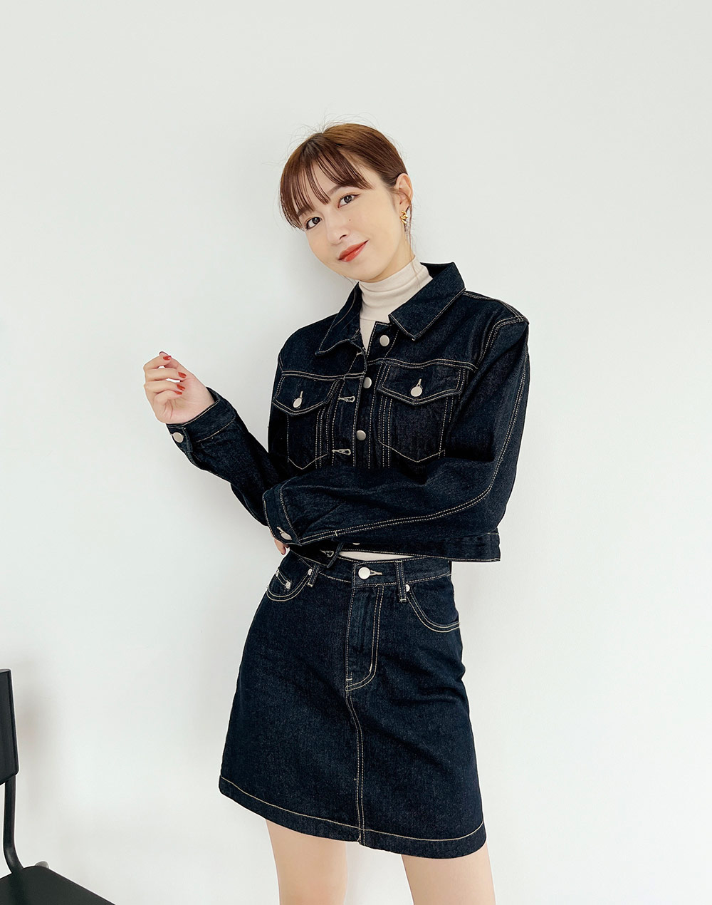 デニムジャケット＆ミニスカートセット | レディースファッション通販