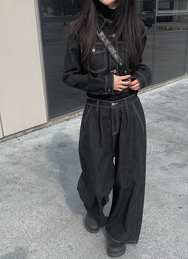 ステッチデニムジャケット上下SET | レディースファッション通販 - DHOLIC