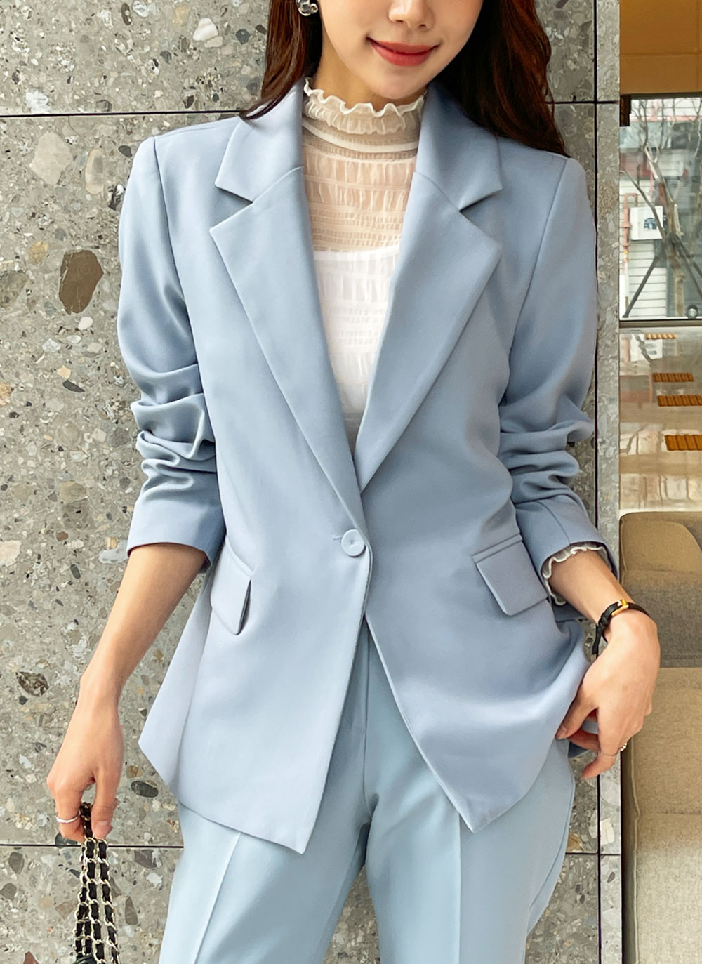 ☆ほぼ未使用☆レリアン シルバーラメ入りテーラードジャケット