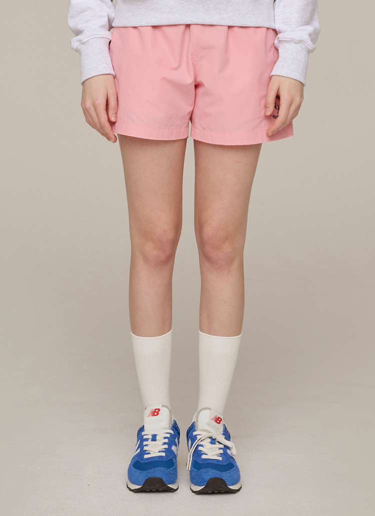 ロゴナイロンショートパンツ(ピンク) | レディースファッション通販