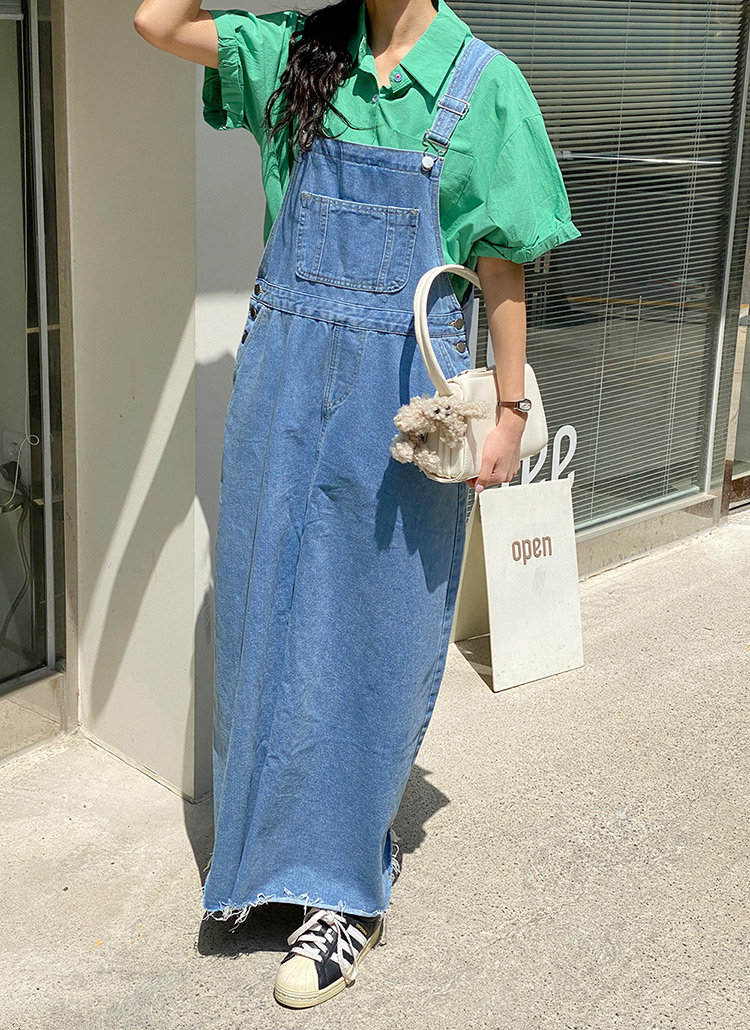 デニムサロペットワンピース | レディースファッション通販 - DHOLIC