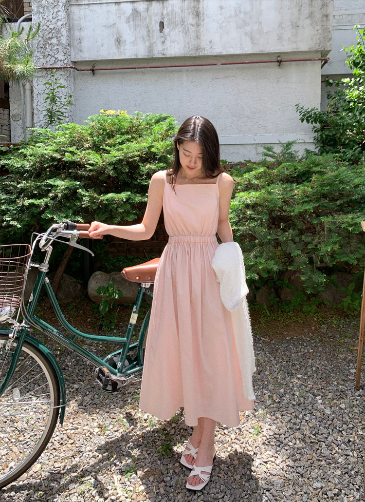 コットンスクエアキャミワンピース(リリーピンク) | レディース