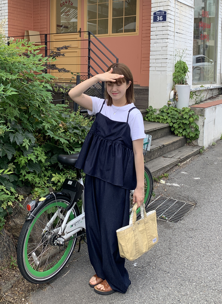 デニムキャミソール&パンツSET | レディースファッション通販 - DHOLIC