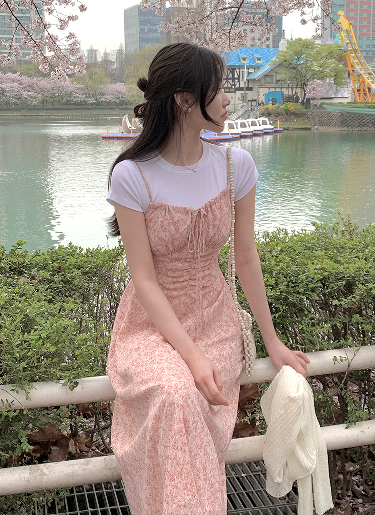 ストリング花柄キャミワンピース | レディースファッション通販 - DHOLIC