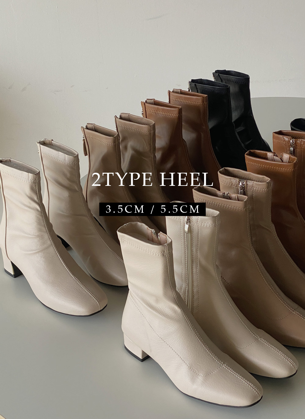 2TYPEステッチアンクルブーツ | レディースファッション通販 - DHOLIC