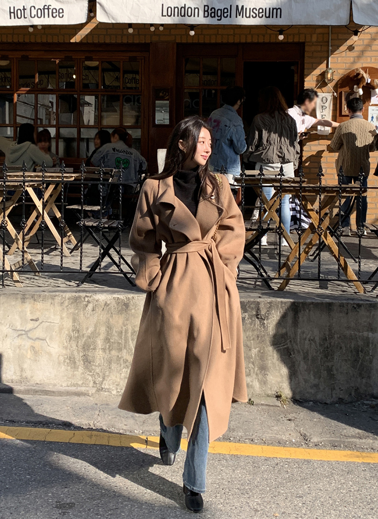 カシミヤ混カラーロングコート | レディースファッション通販 - DHOLIC