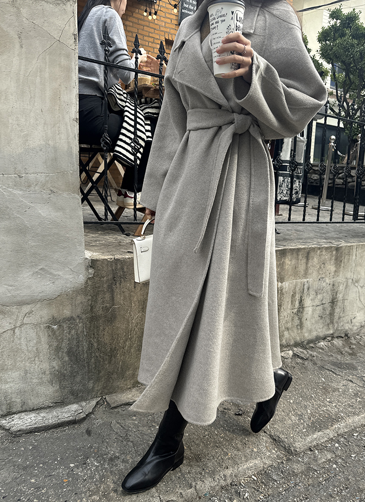 カシミヤ混カラーロングコート | レディースファッション通販 - DHOLIC