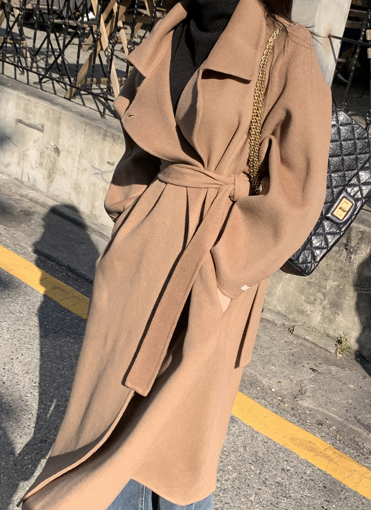 カシミヤ混カラーロングコート | レディースファッション通販 - DHOLIC