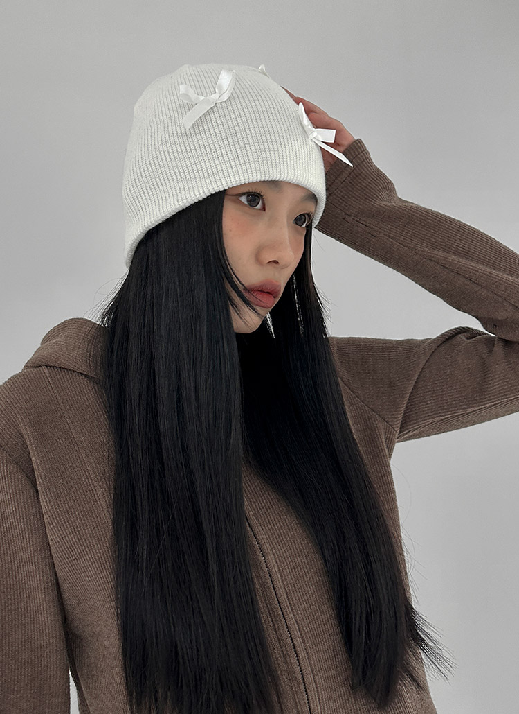 リボンポイントビーニー | レディースファッション通販 - DHOLIC