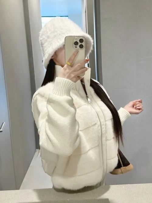 2WAYニットスリーブエコファーダウンジャンパー | レディース