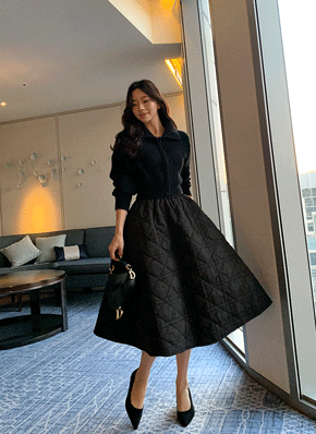 キルティングフレアスカート | レディースファッション通販 - DHOLIC