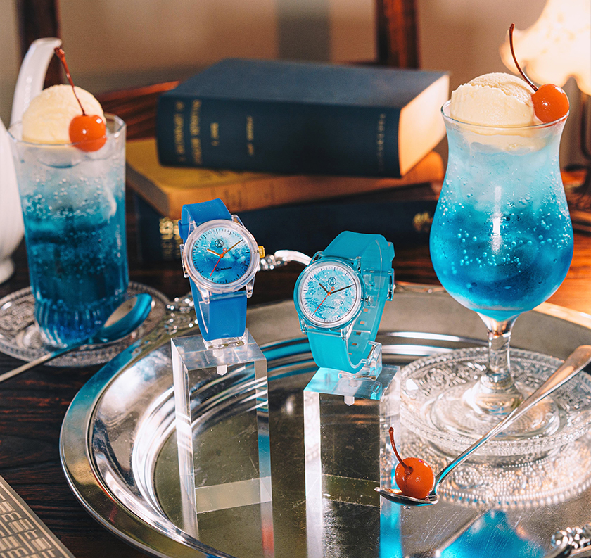 クリームソーダが時計に!? Q&Q スマイルソーラー×旅する喫茶のコラボ