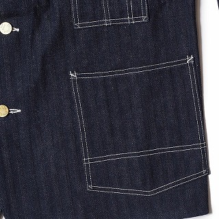 WAREHOUSE[ウエアハウス] インディゴヘリンボーン カバーオール 2165