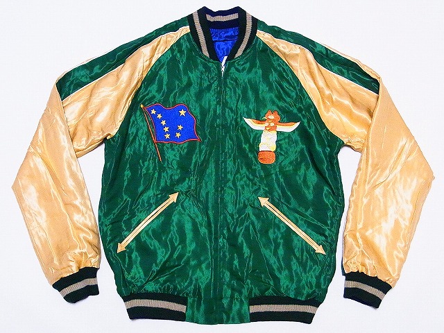 東洋テーラー alaska 刺繍 別珍 スカジャン ハスキー 犬 Mサイズ 希少