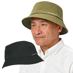防水バケットハット(ブラック): メンズファッション／はぴねすくらぶ
