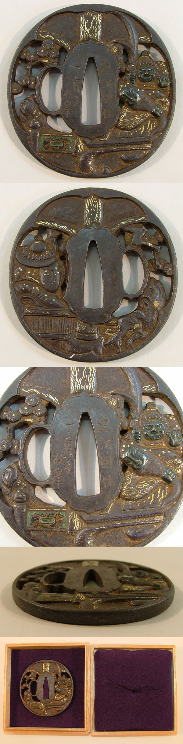 日本刀 三国志図鍔 遠江国住 丁曽子政峯｜日本刀 刀剣販売 e-sword