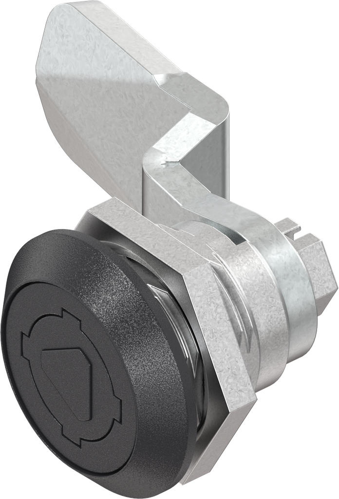 Trilvast slot driekant 8 met sleutelgat afdekking, Zamak zwart