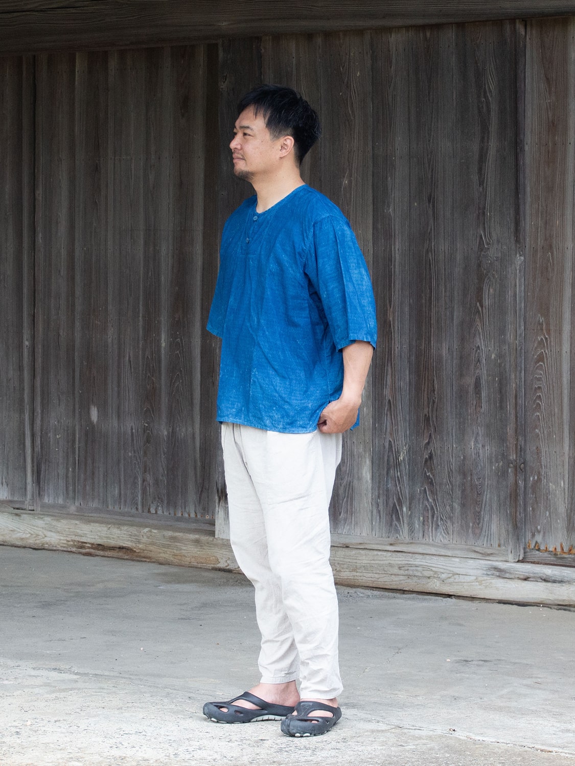 正藍冷染(しょうあいひやぞめ)斜子織シャツ | 暮らしのあれこれ