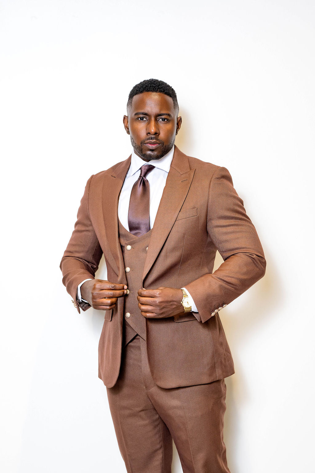 3 Piece Brown Suit – Eaden Myles