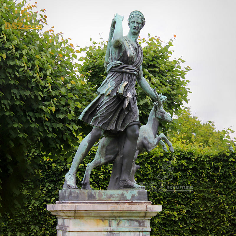 中国鹿の彫刻工場やメーカーとユニークな新しいデザインのブロンズ