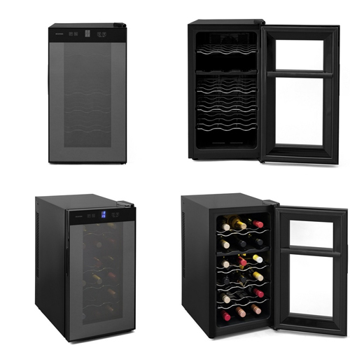 IWC-P182A-B ブラック 18本用ワインセラー 2段式個別温度管理可能 50L