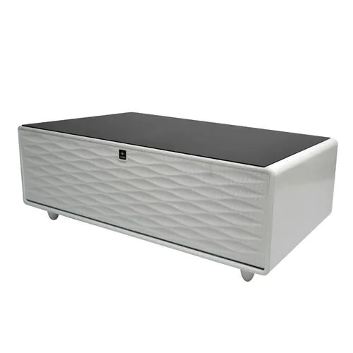 LOOZER SMART TABLE STB135 WHITE Bluetoothスピーカー 2ドア冷蔵庫付